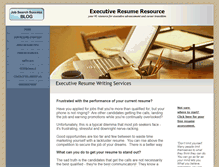 Tablet Screenshot of executiveresumeresource.com